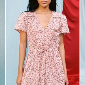 Christy Dawn Red and White Floral Midi Dress